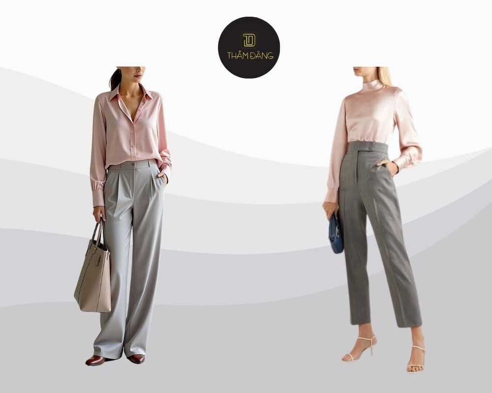 áo hồng phối với quần màu gì nữ dịu dàng