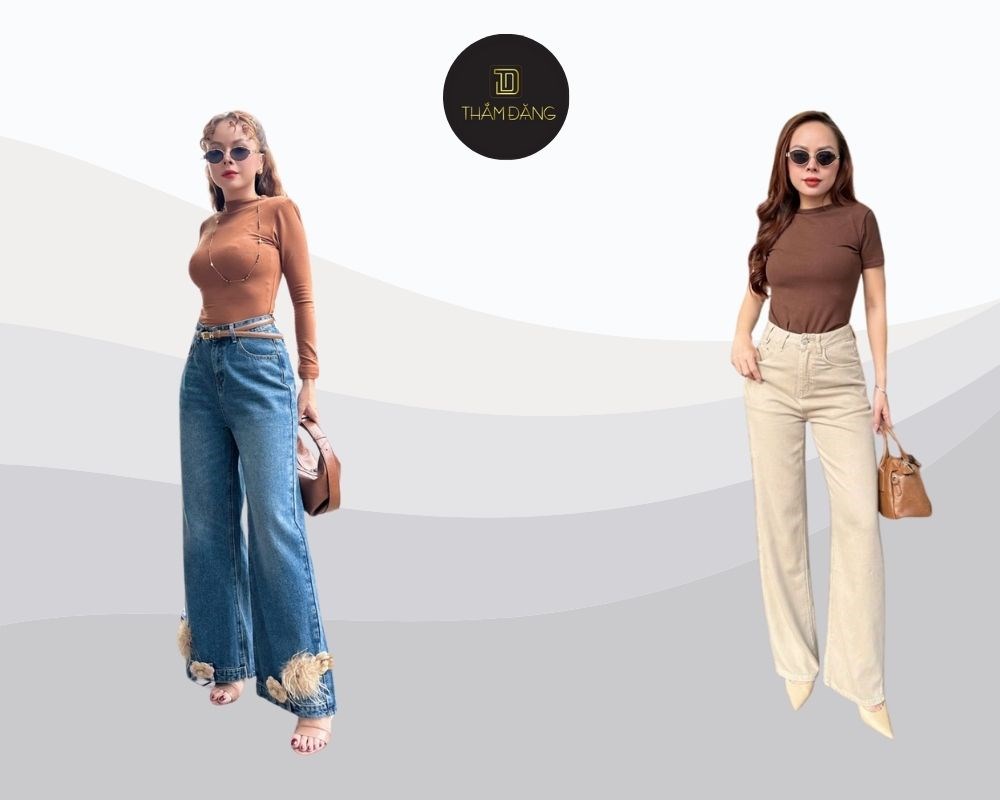 áo màu nâu phối quần màu gì chất
