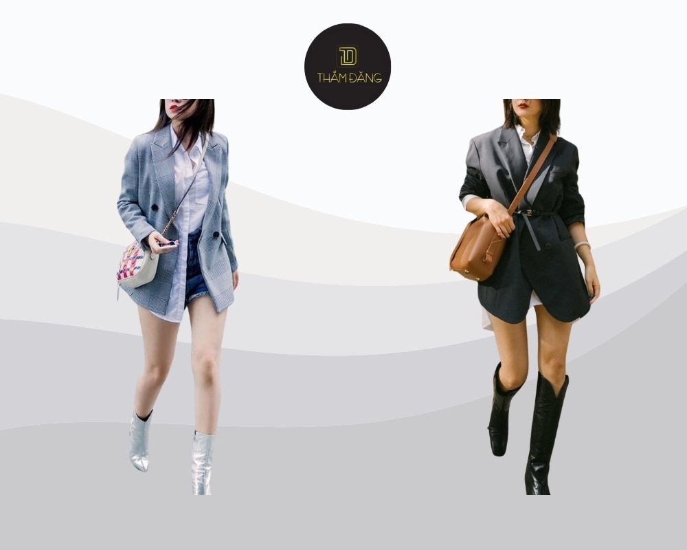 Áo vest khoác ngoài sơ mi trắng hoặc họa tiết caro và quần short vải tạo nên vẻ ngoài thanh lịch vừa trẻ trung, chuyên nghiệp mà vẫn phá cách.