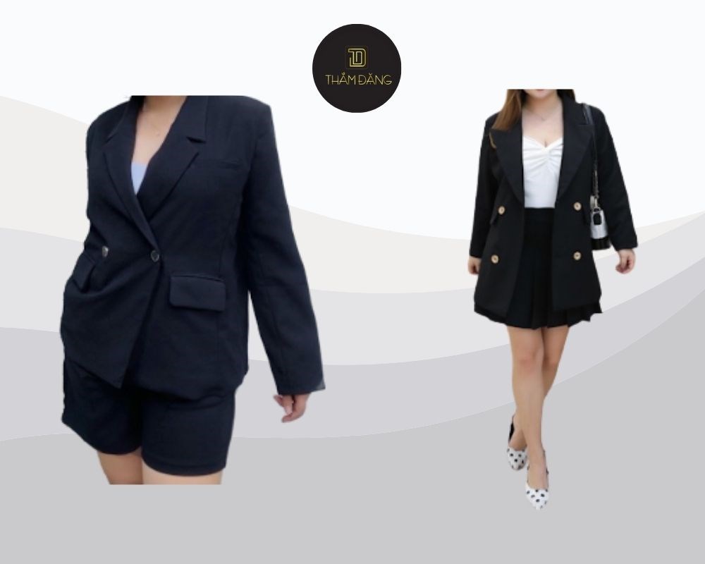 Nếu bạn có vòng 2 đầy đặn, hãy chọn vest dáng dài vừa qua hông để giúp che khuyết điểm vòng 2 hiệu quả.