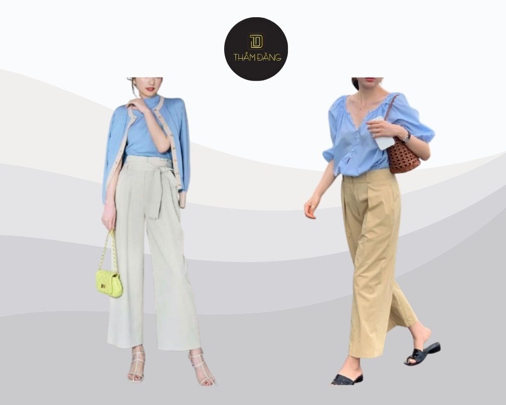 Áo màu xanh dương dễ phối đồ với nhiều phong cách khác nhau