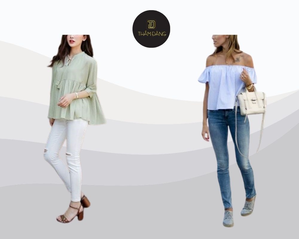áo babydoll mặc với quần gì? Mặc quần ôm cho buổi tối sang trọng