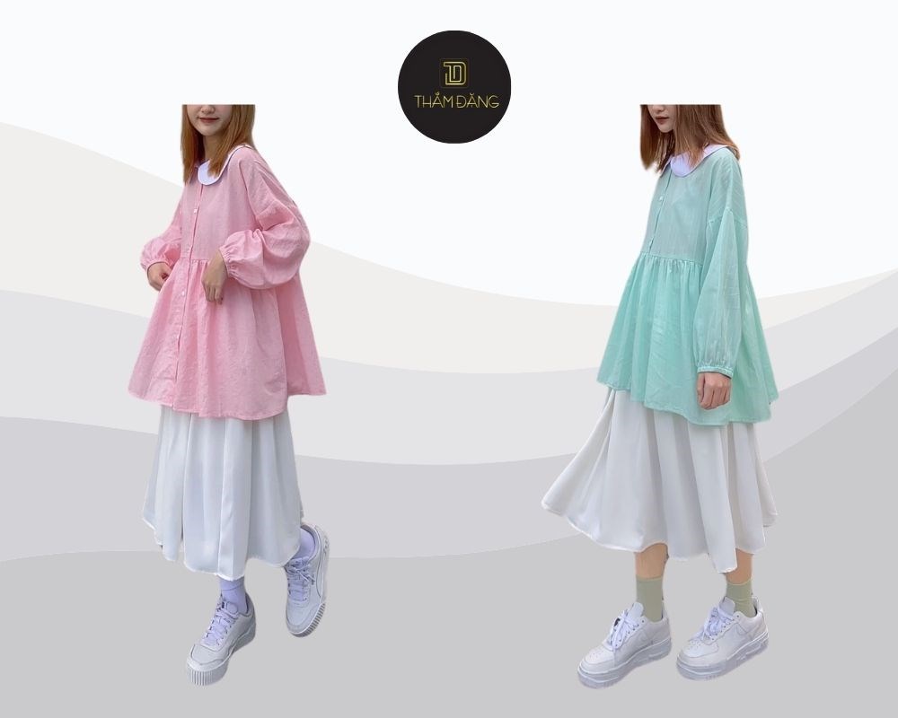 Cách phối áo babydoll với chân váy phù hợp với nhiều dịp khác nhau