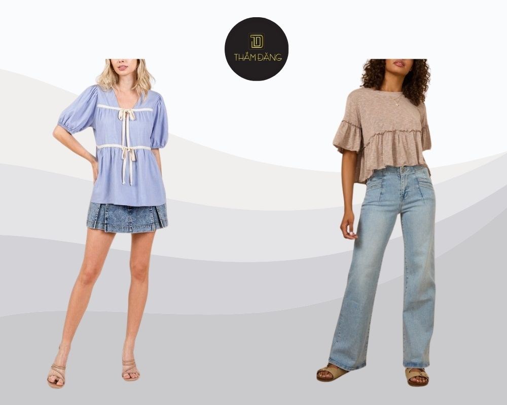 Mix & match áo baby doll chuẩn style tôn dáng và nâng tầm phong cách bạn