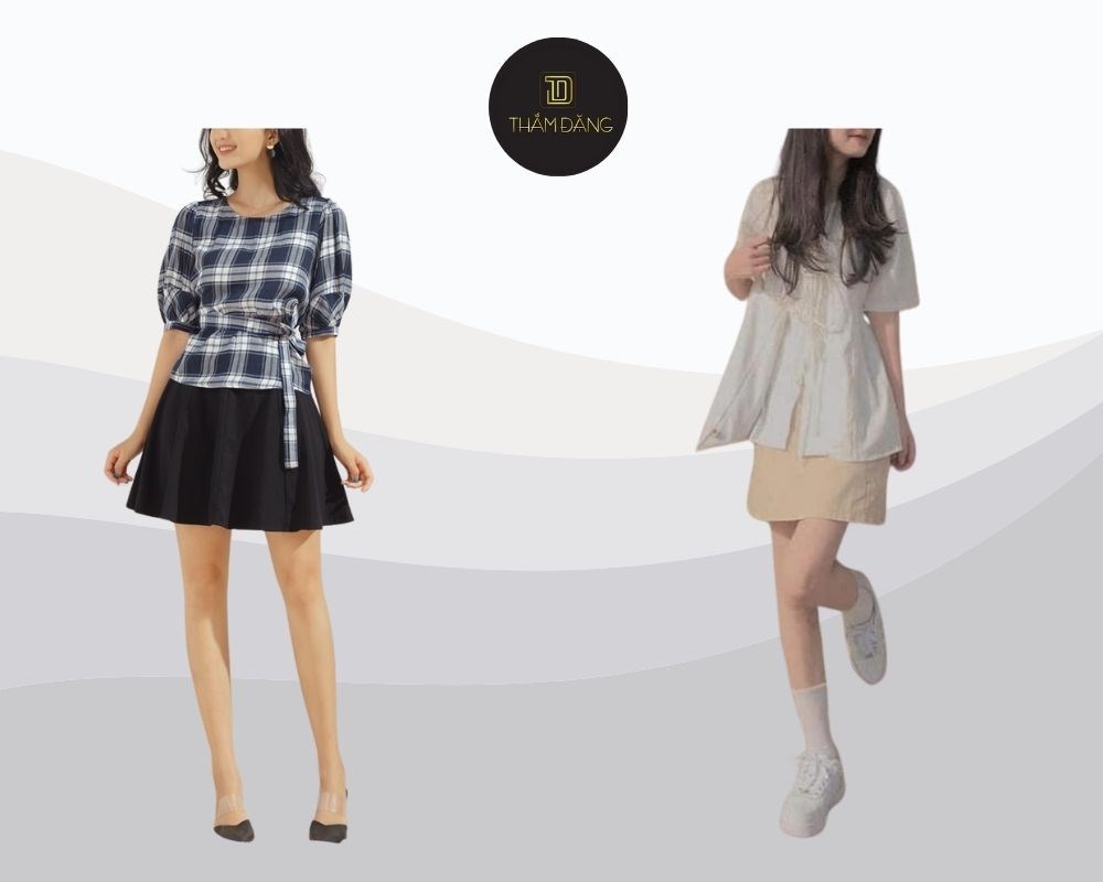 cách phối áo babydoll với chân váy trẻ trung hack dáng chuẩn không cần cao gót