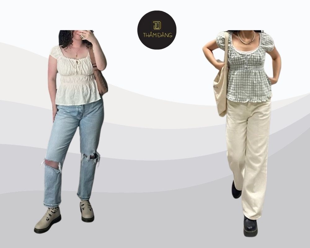 cách phối áo baby doll cùng baggy tạo set streetwear cá tính và thoải mái