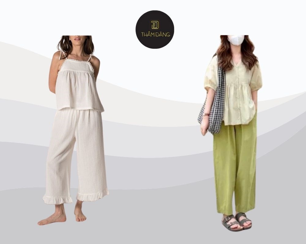 Áo baby doll trắng phối với quần gì? Tham khảo bộ đôi babydoll quần culottes