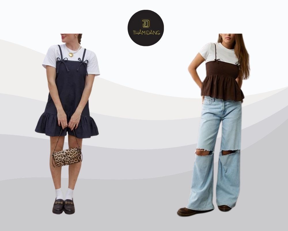 Phối đồ với váy babydoll tự tin cho ngày thu năng động