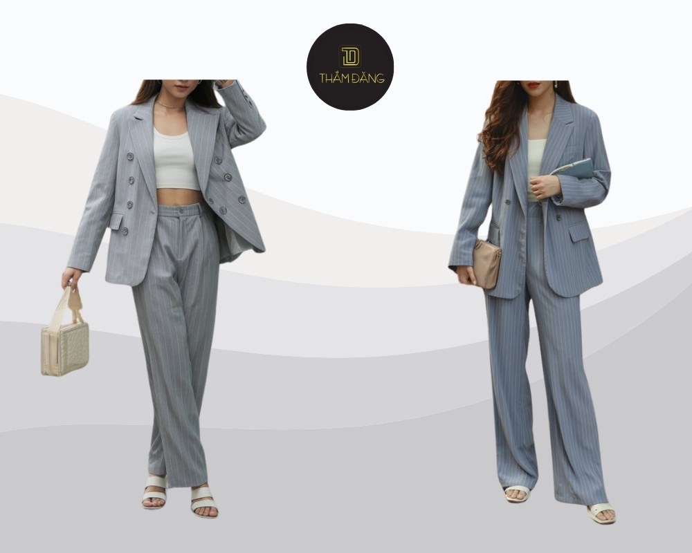 suit xám hợp mệnh Bạch Lạp Kim
