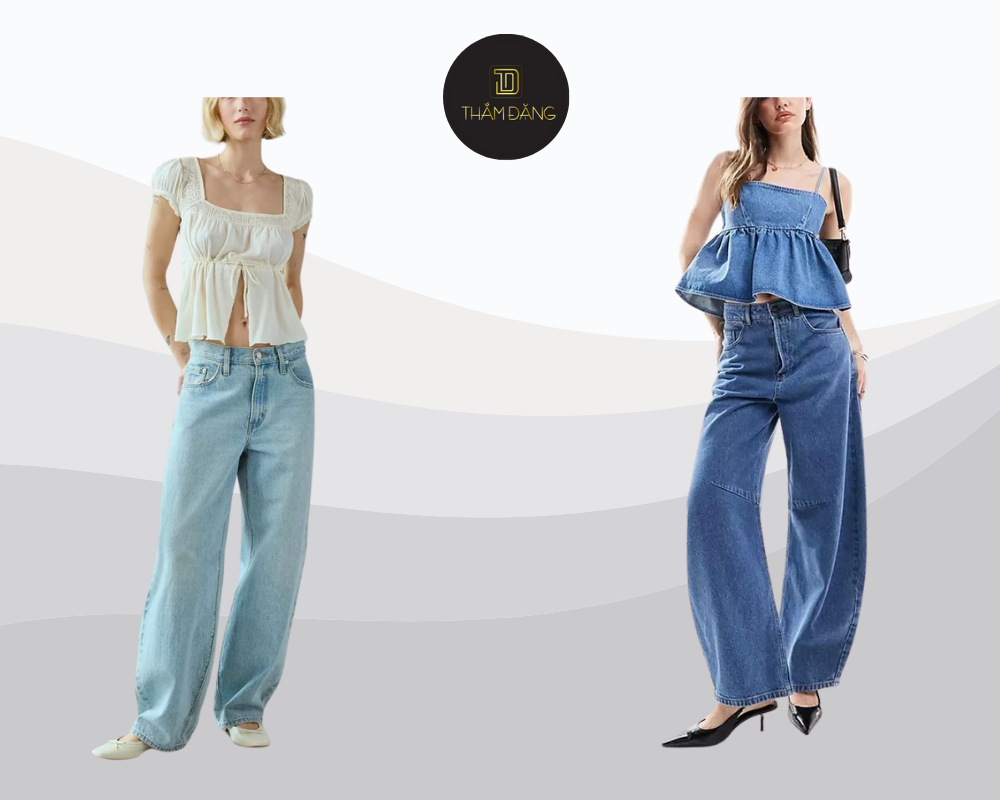 Mặc quần ống rộng đẹp với set đồ nữ tính cùng áo babydoll, che khuyết điểm hiệu quả và mang lại sự thoải mái tối đa.