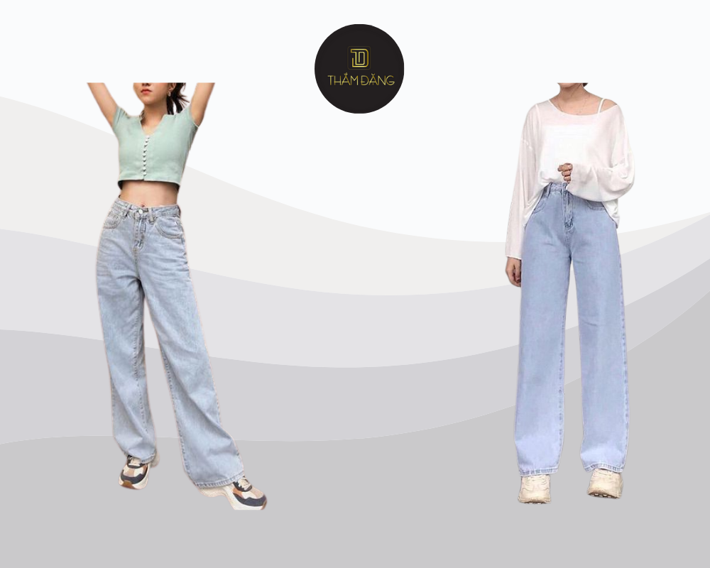 Chọn quần jean ống rộng hoàn hảo cho người cao, tự do thử nghiệm form dáng và màu sắc để thể hiện phong cách cá nhân.