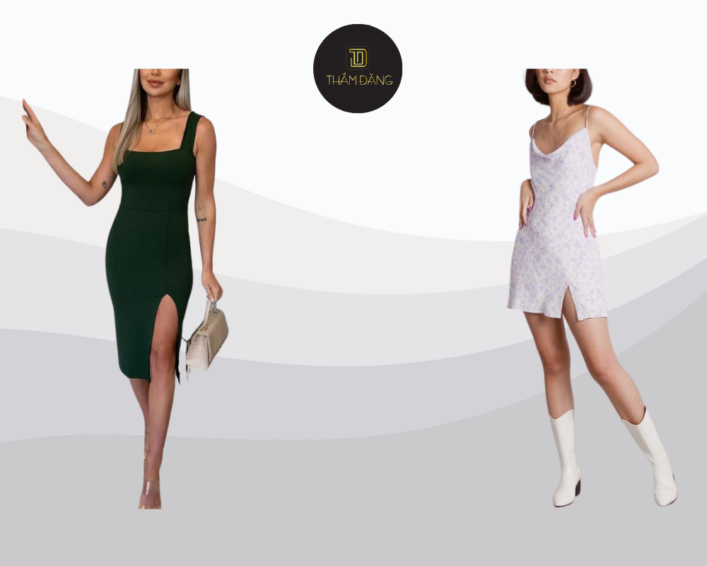 Váy hai dây body kết hợp với phụ kiện tinh tế là lựa chọn hoàn hảo để tôn lên vẻ đẹp quyến rũ và thanh lịch cho buổi tối tại bar.