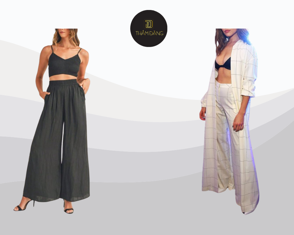 Set đồ kết hợp áo bralette và quần ống rộng mang đến vẻ ngoài cá tính, thoải mái và đầy phong cách cho những cô nàng yêu thích sự năng động.