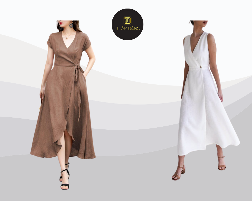 Đầm wrap dress thanh lịch và nữ tính là lựa chọn hoàn hảo cho những buổi tối tại bar.