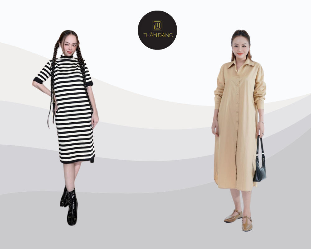 Đầm suông thanh lịch và tiện lợi là lựa chọn hoàn hảo cho phái nữ khi đi chùa, vừa kín đáo lại nhẹ nhàng, phù hợp với không gian tâm linh.