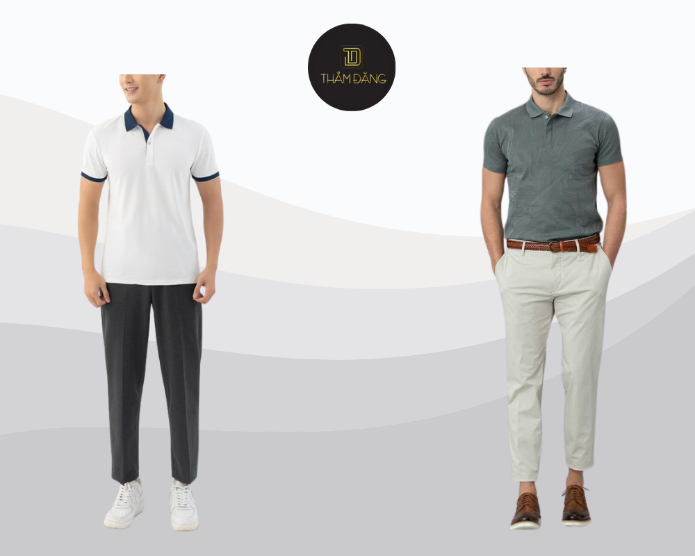 Set đồ polo và quần kaki mang đến sự kết hợp hoàn hảo giữa sự lịch sự và thoải mái cho những chuyến viếng chùa.