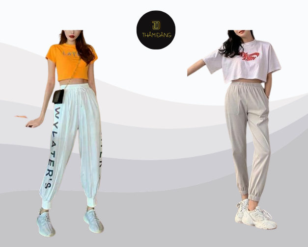 Set áo thun hình phối jogger là lựa chọn hoàn hảo cho chuyến khám phá Nha Trang đầy năng lượng và phong cách.