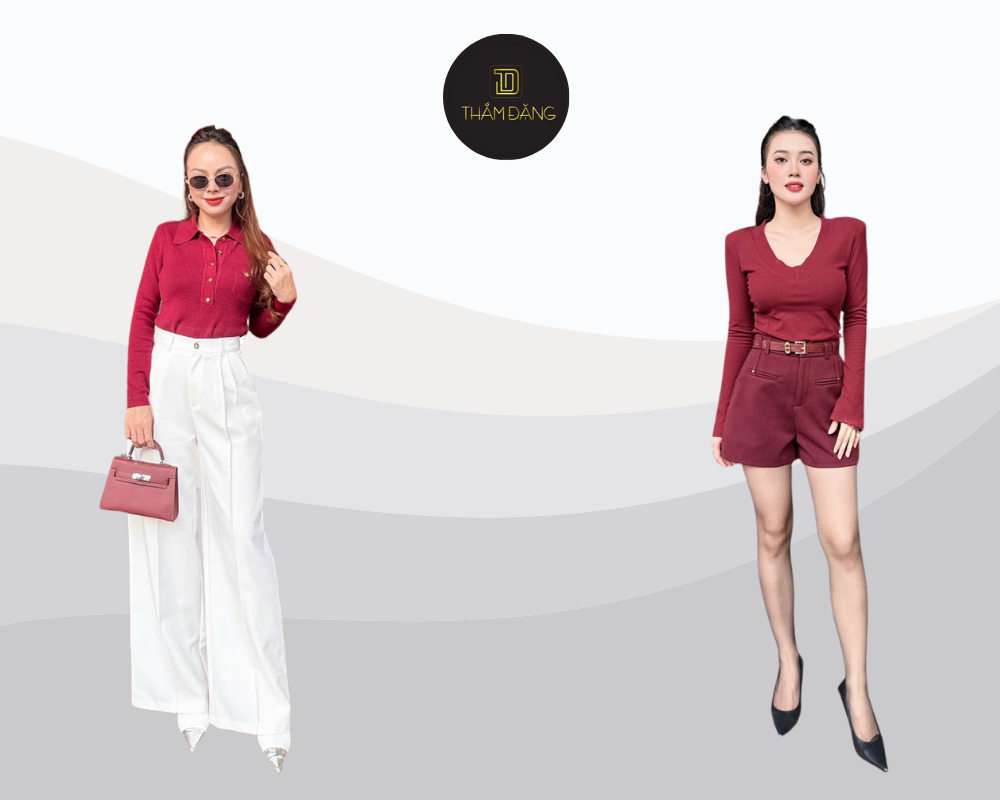 Màu đỏ đô sang trọng nhưng cần phối hợp tinh tế để tôn lên vẻ đẹp và sự nổi bật.