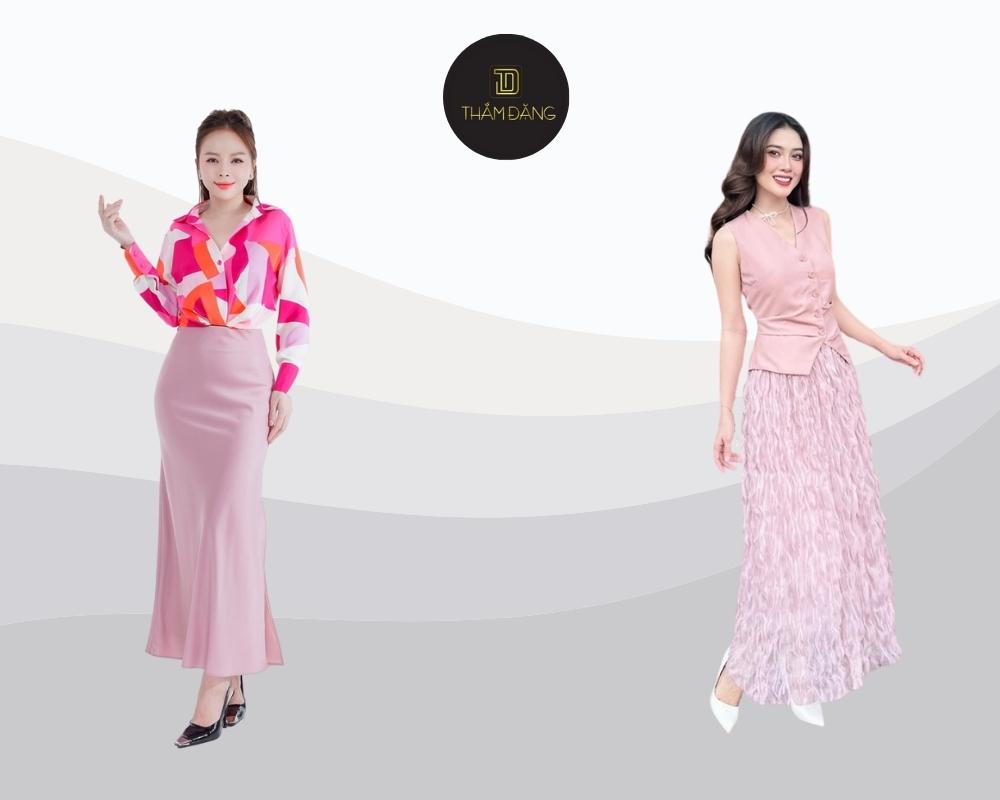Khi phối màu hồng pastel, nên kết hợp với các tông màu trung tính và dịu nhẹ để tạo sự hài hòa