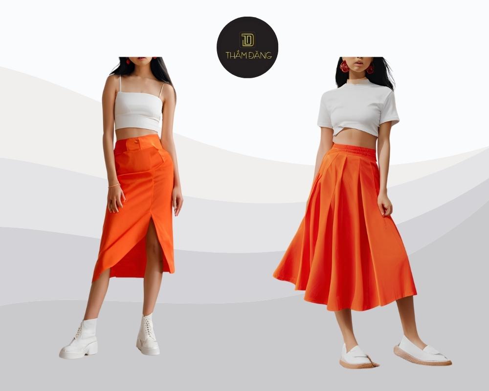 Nếu bạn muốn nổi bật và thể hiện cá tính, hãy thử outfit với tông màu nóng như đỏ, cam, vàng để tạo sự tự tin và thu hút ánh nhìn