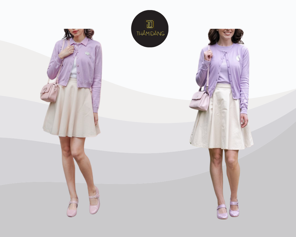 Set đồ pastel nhẹ nhàng, trẻ trung giúp 