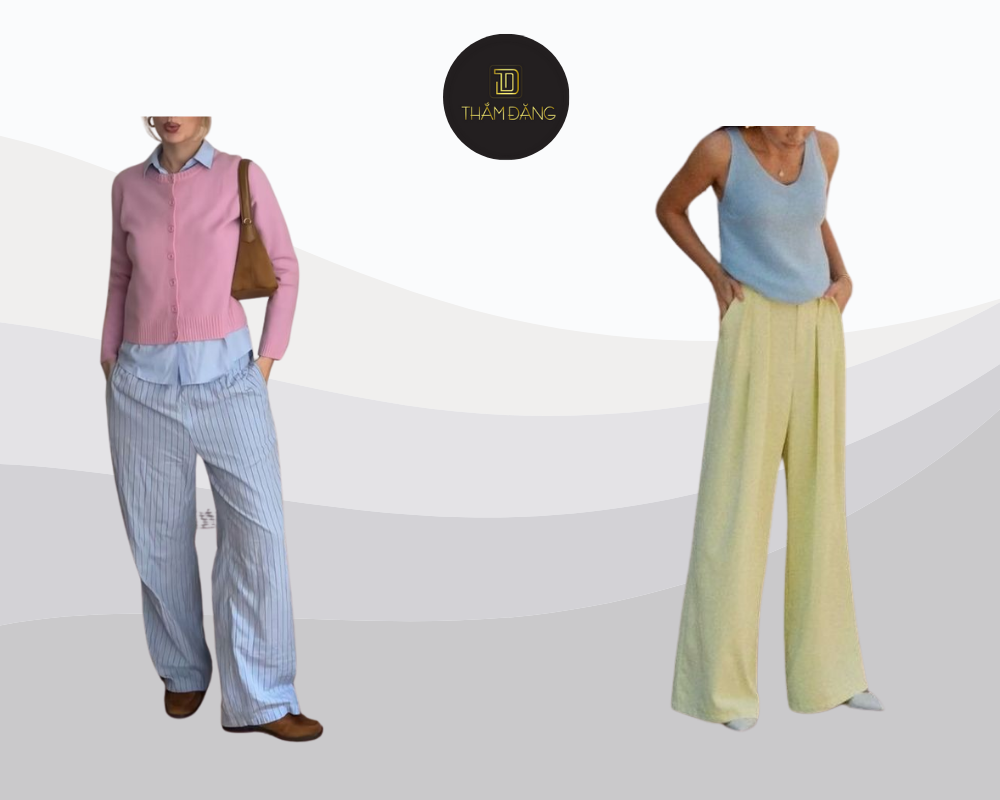 Set đồ pastel color block tươi tắn, mang đến phong cách thời thượng, nổi bật mà vẫn tinh tế.