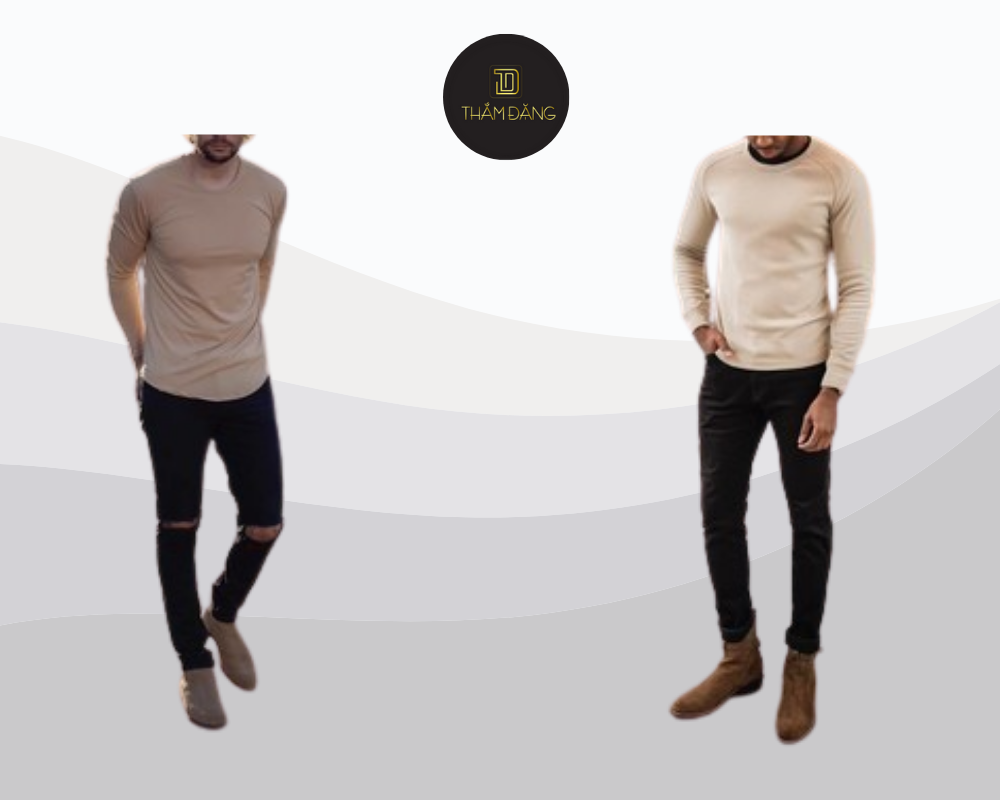 Outfit đơn giản nhưng tinh tế, phù hợp với mọi độ tuổi và dáng người, mang lại vẻ ngoài trẻ trung, lịch lãm.