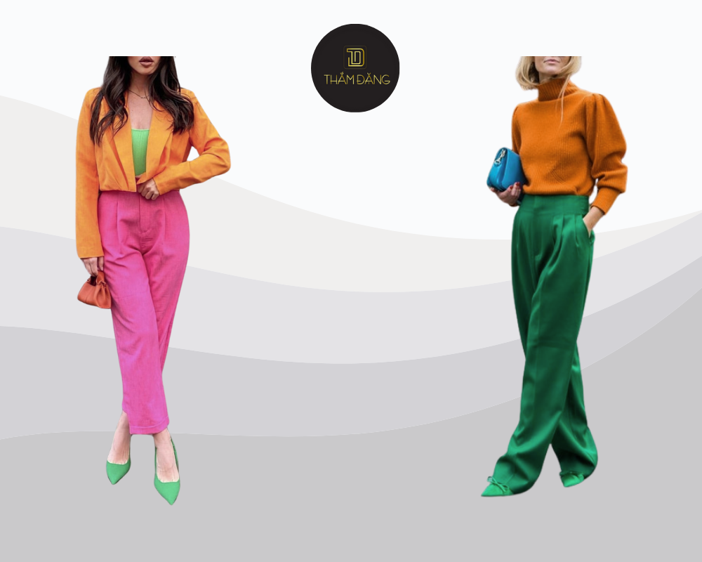 Áo vàng bò kết hợp quần neon tạo nên outfit phá cách, nổi bật và đầy cá tính cho phong cách street style.