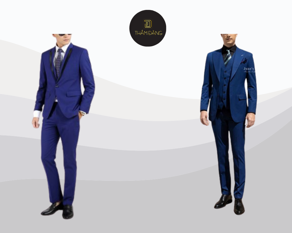 Set vest xanh lam thanh lịch cho quý ông công sở, tôn lên vẻ đẹp hiện đại và sang trọng.