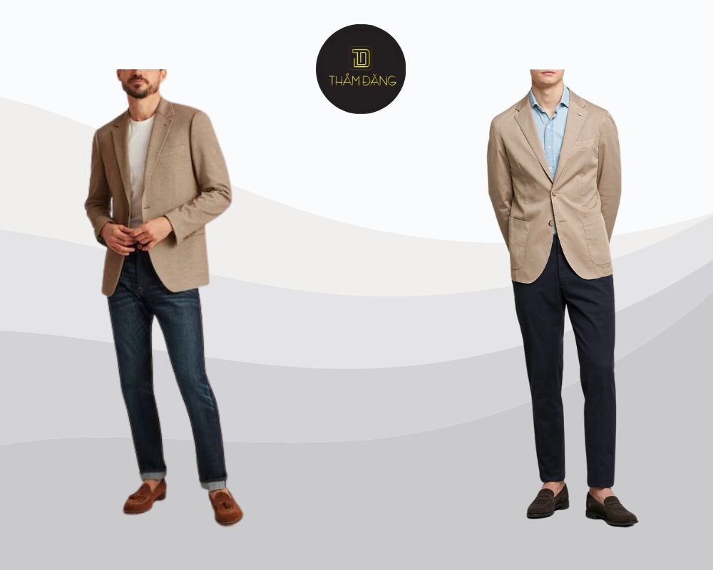Áo blazer màu taupe kết hợp cùng quần vải hoặc quần kaki chính là lựa chọn lý tưởng để tạo nên vẻ ngoài lịch lãm, sang trọng cho nam giới.