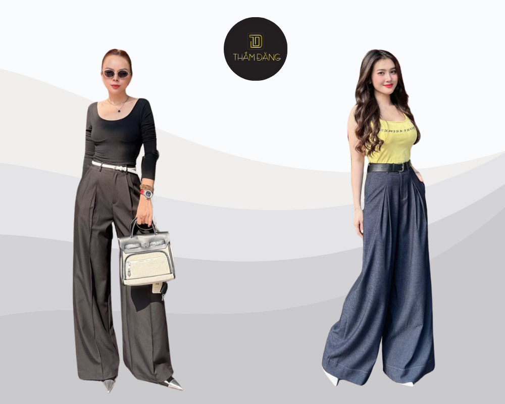 Thắm Đặng mang đến bộ sưu tập quần ống rộng thời thượng, giúp quý cô tự tin tỏa sáng với phong cách hiện đại và thanh thoát.