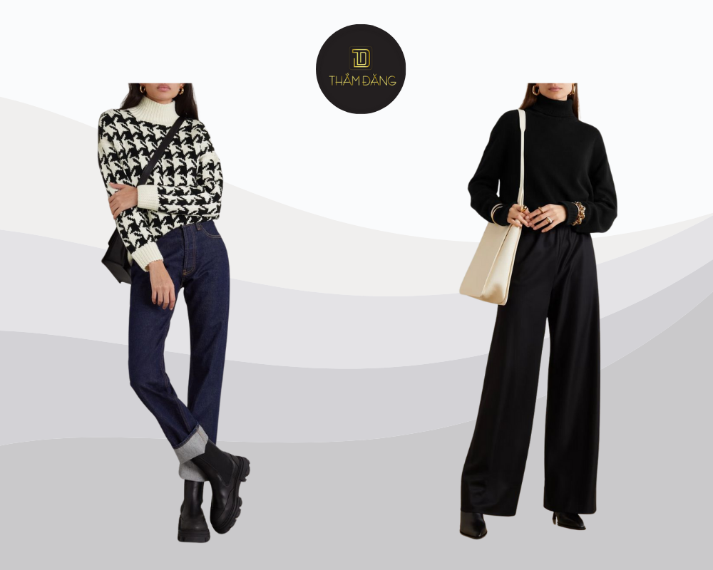Set đồ ấm áp và thanh lịch cho phụ nữ trung niên trong mùa thu đông, hoàn hảo cho những chuyến tham quan và dạo phố.