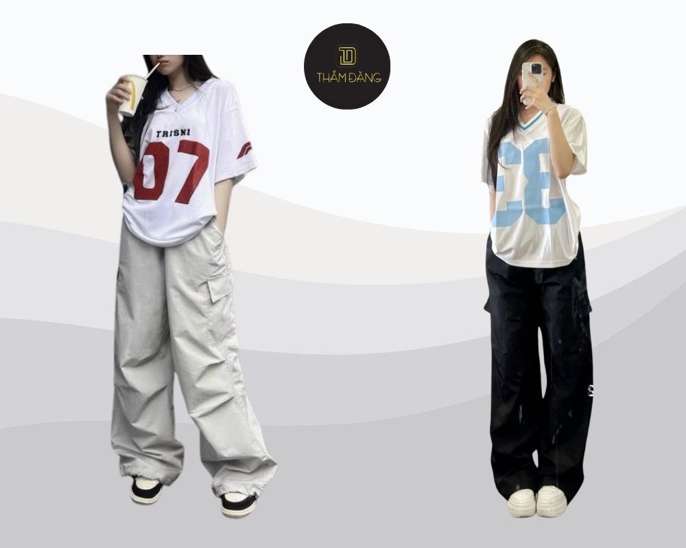 Phối áo thun với quần jogger tạo set đồ năng động, thoải mái và thời thượng