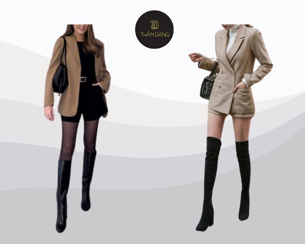Phối blazer với quần short tạo set đồ thanh lịch, trẻ trung và thời thượng, dễ biến tấu