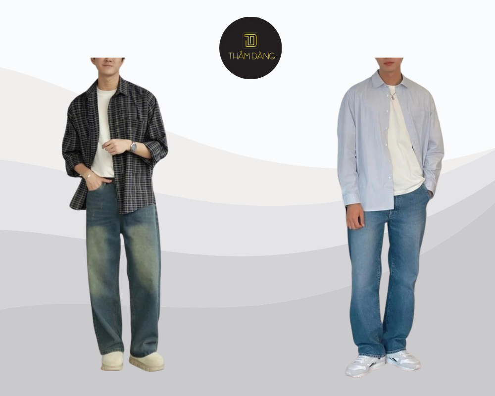 Layer sơ mi form rộng với áo thun cho phong cách trẻ trung và cá tính chuẩn street style