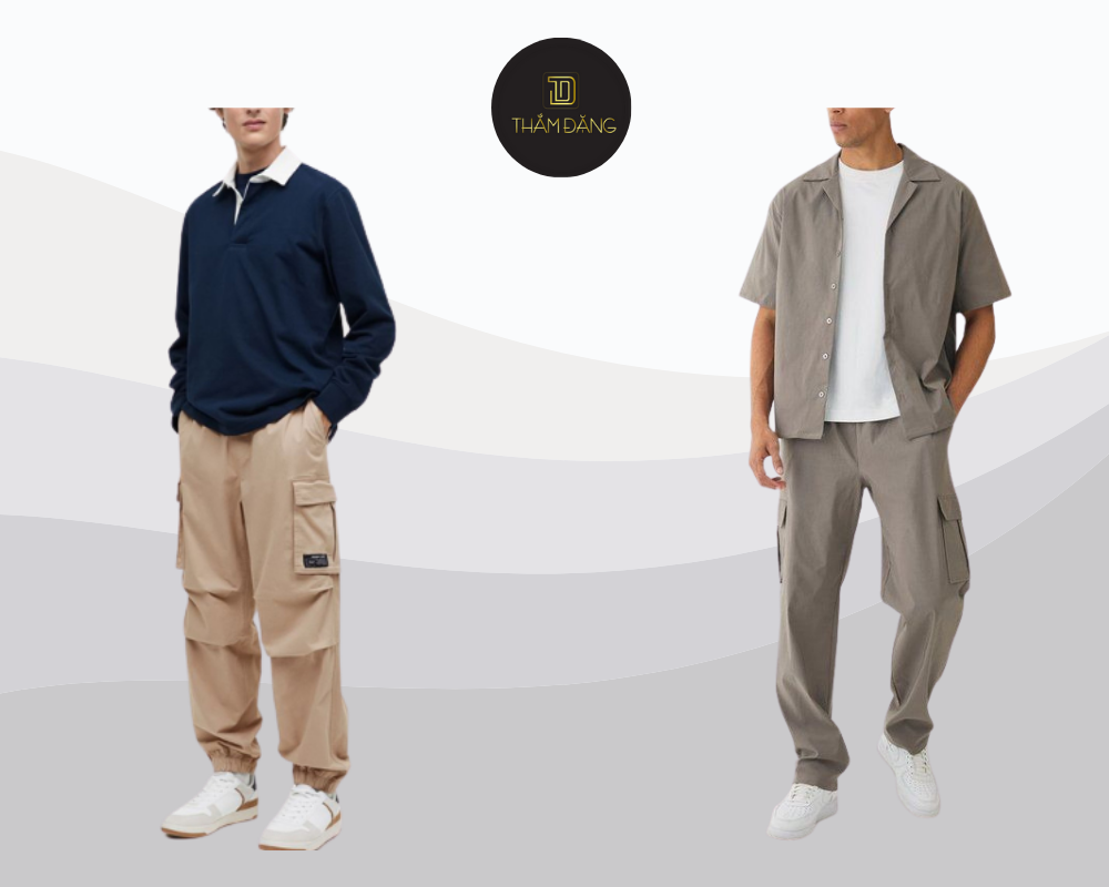 Sơ mi form rộng phối cargo pants cho phong cách mạnh mẽ chuẩn streetwear hiện đại