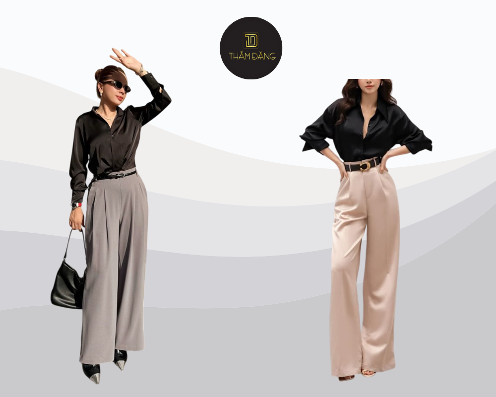 Oversized cá tính cùng sơ mi và quần ống rộng cho nàng hiện đại tự tin