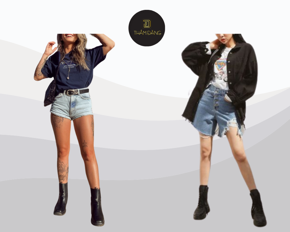 cách phối đồ với boot cổ lửng mùa hè