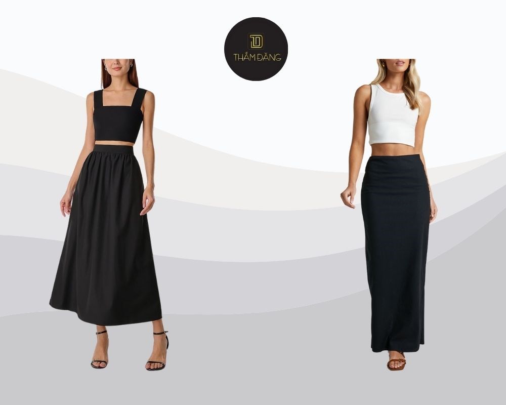 Chân váy đen và croptop tôn dáng hoàn hảo cho nàng cá tính quyến rũ