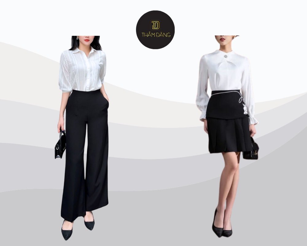 cách phối màu trắng style cổ điển