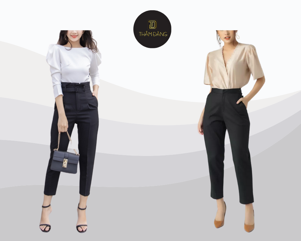 Set đồ baggy và sơ mi cánh dơi thoải mái năng động cho công sở sáng tạo.