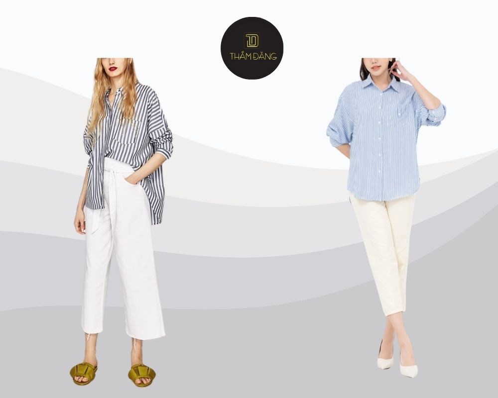 cách phối quần tây áo sơ mi nữ đi phỏng vấn
