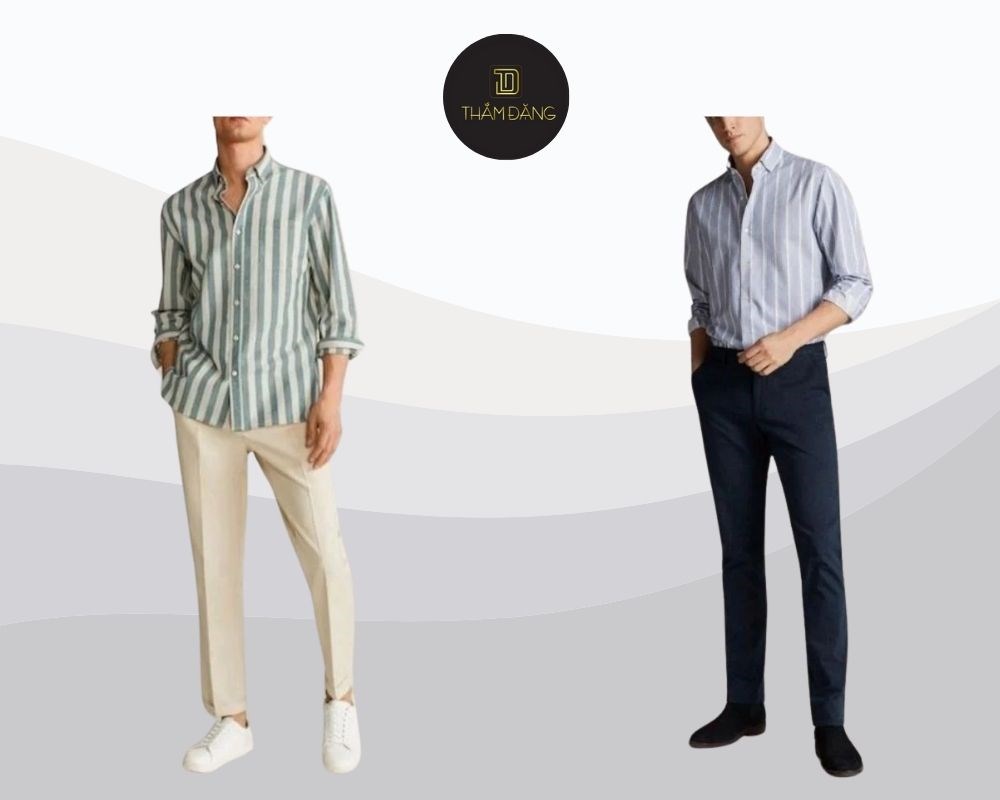 cách phối quần tây áo sơ mi nữ theo tone màu
