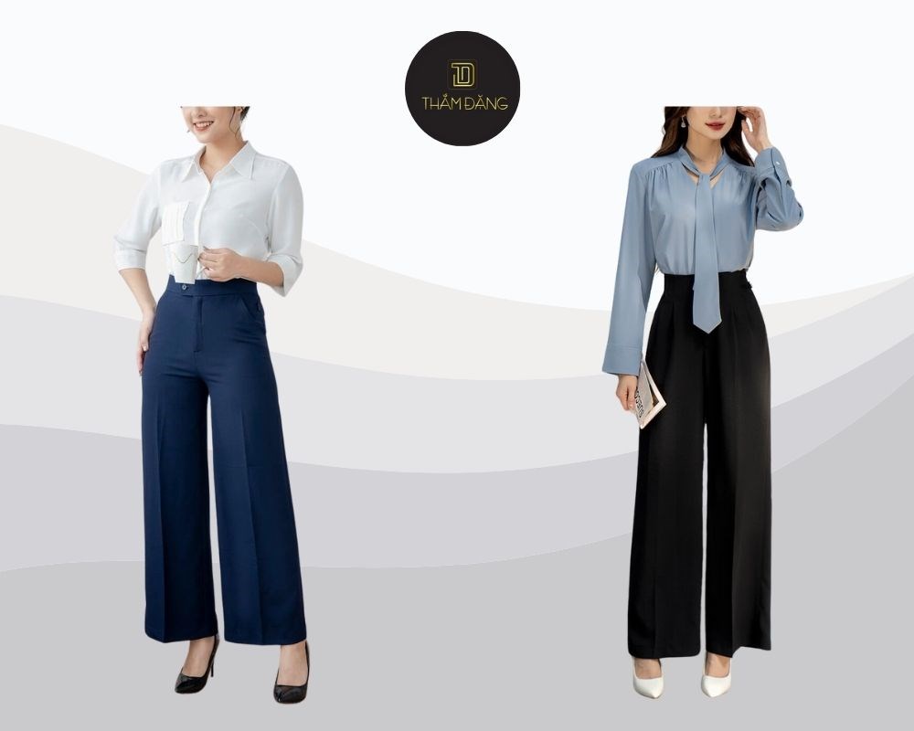 cách phối quần tây áo sơ mi nữ quý phái