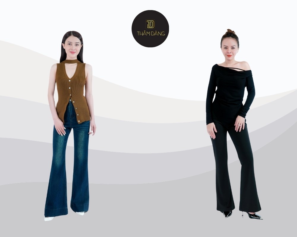 chân cong có nên mặc quần ống loe không