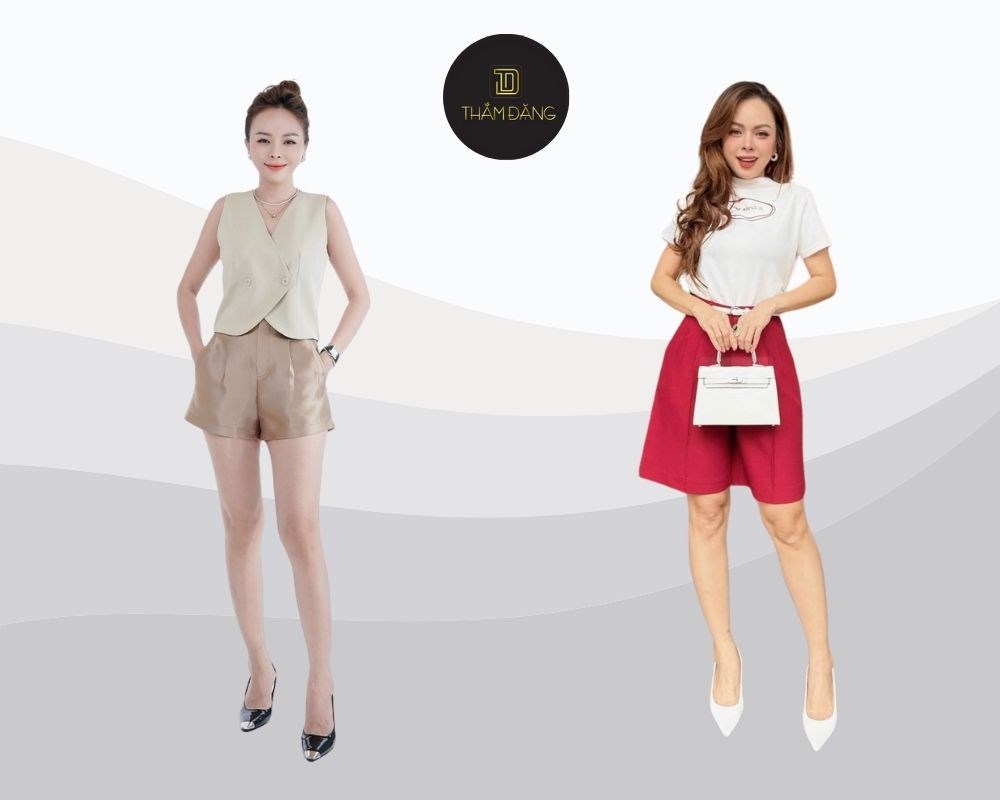 chân ngắn đi biển mặc gì để chân dài