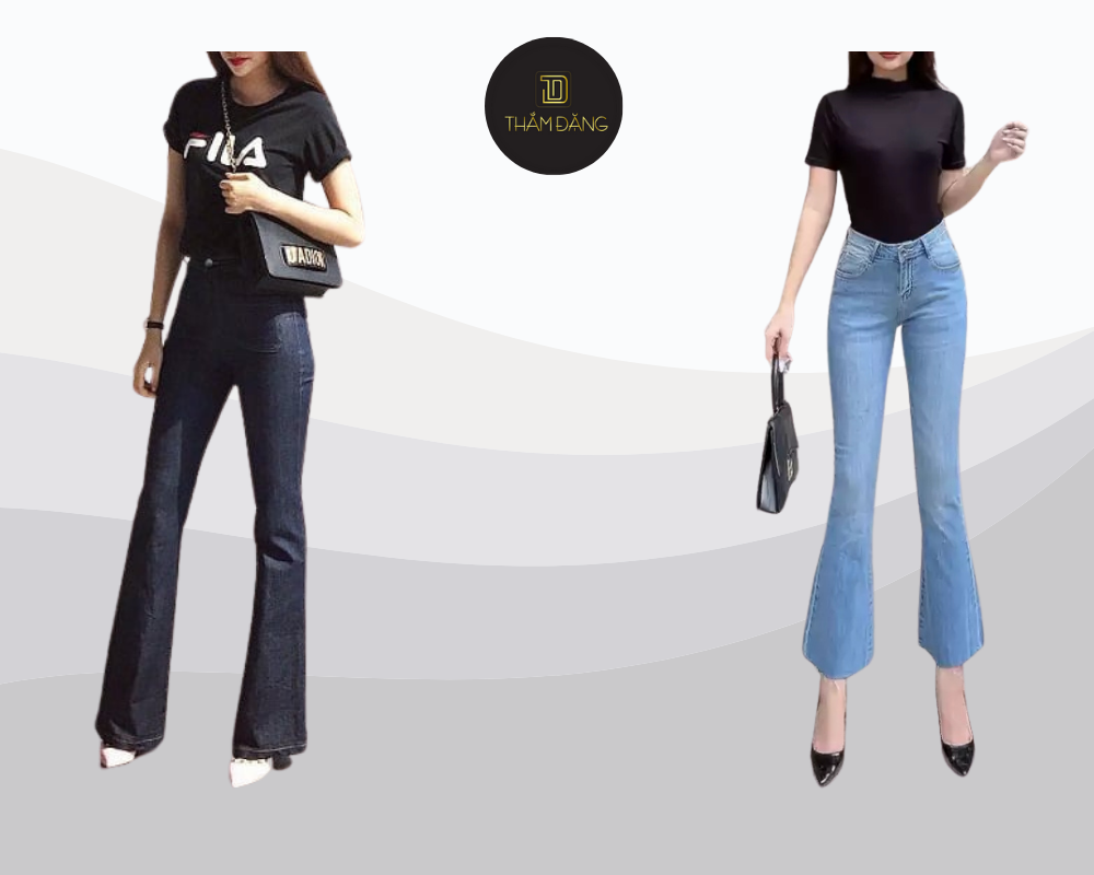 chân nhỏ có nên mặc quần ống loe cùng áo phông rộng