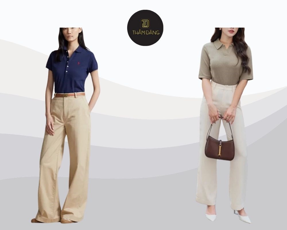 Chân to nên mặc quần gì khi phối với áo thun
