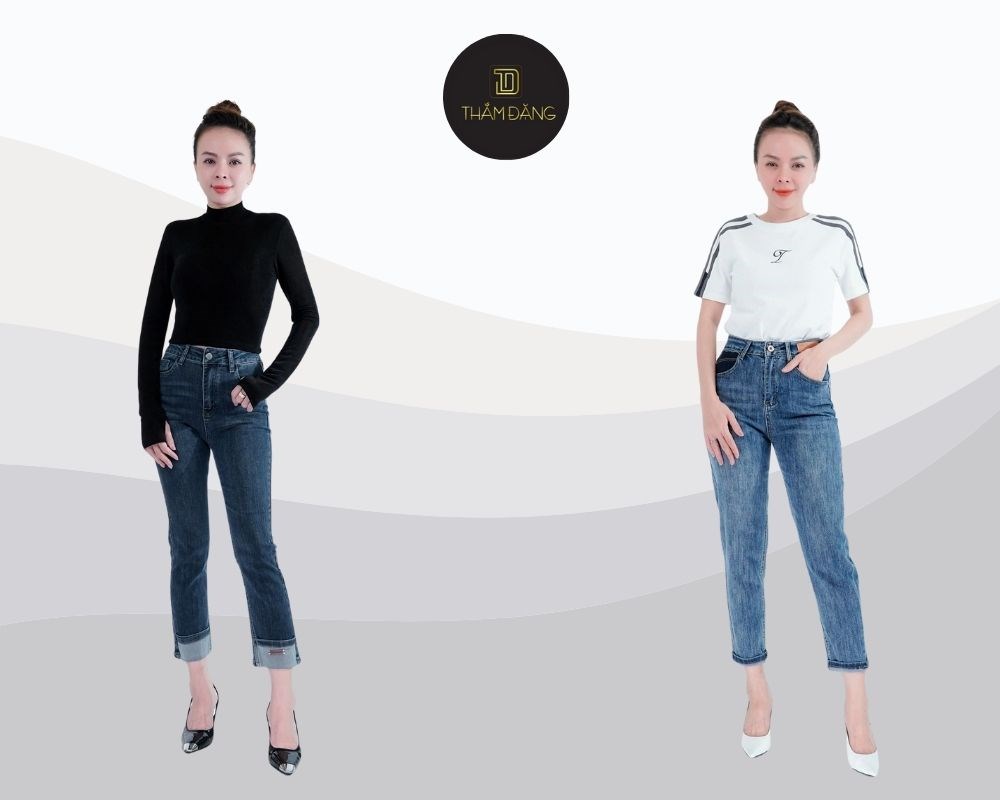 Chân to nên mặc quần gì với quần ống rộng