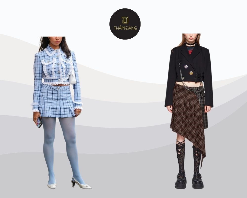 Những điều cần lưu ý khi phối đồ với chân váy kẻ caro tạo nên outfit đẹp